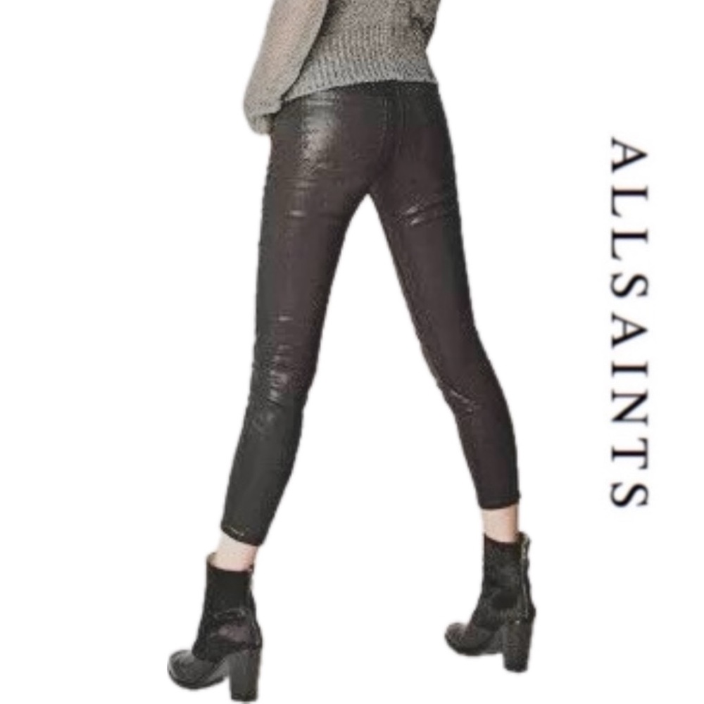 NWOT{All Saints} ‘Petrel Brodie’ Coated Skinnies